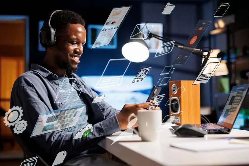 FlowTech Africa engineer working with cloud and digital tools
